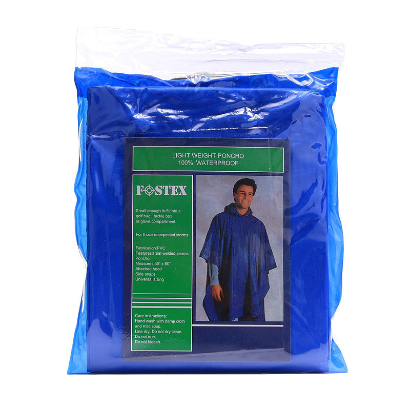 Poncho lichtgewicht (blauw)
