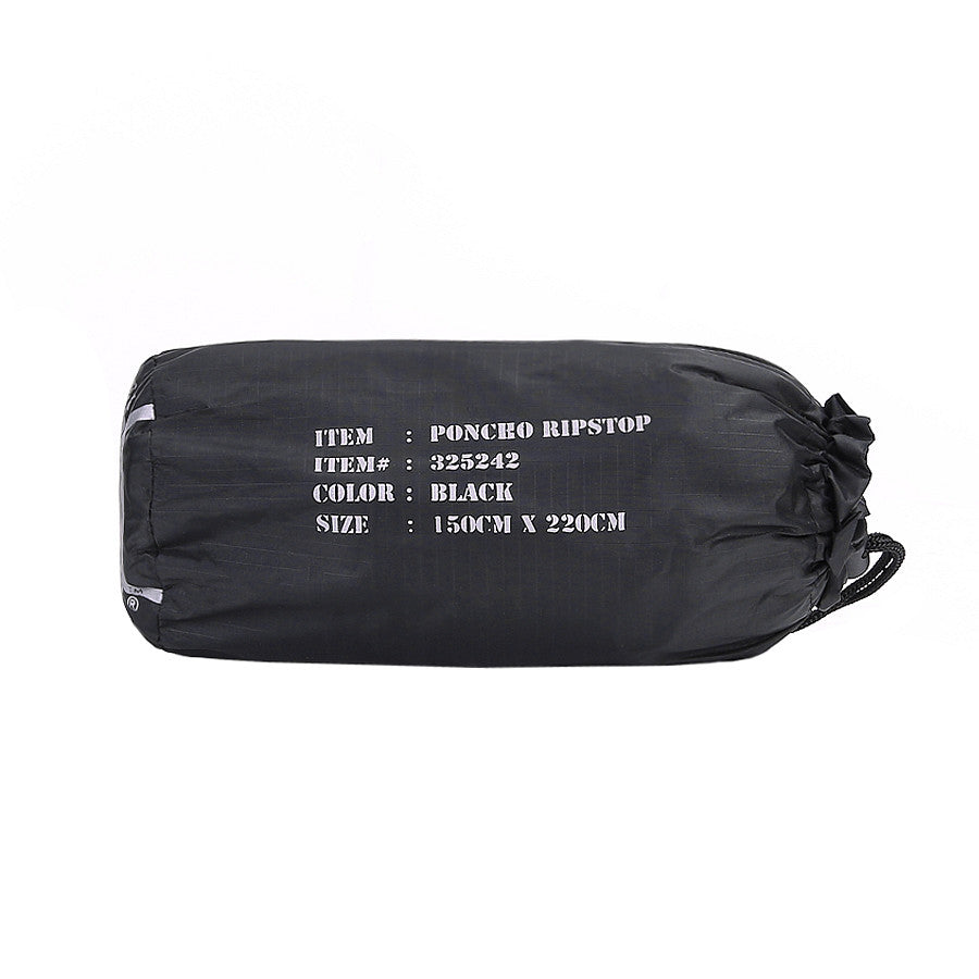 Poncho Ripstop Zwart