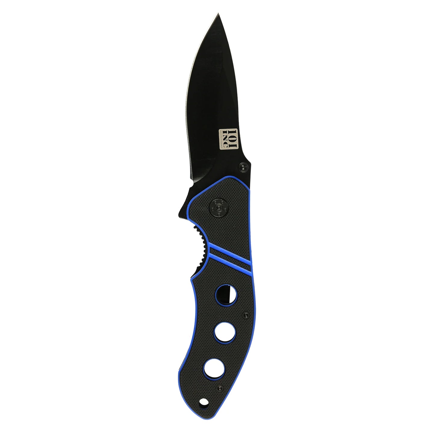 Mes met clip blauw/zwart H351-G1