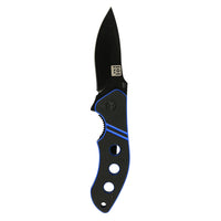 Mes met clip blauw/zwart H351-G1