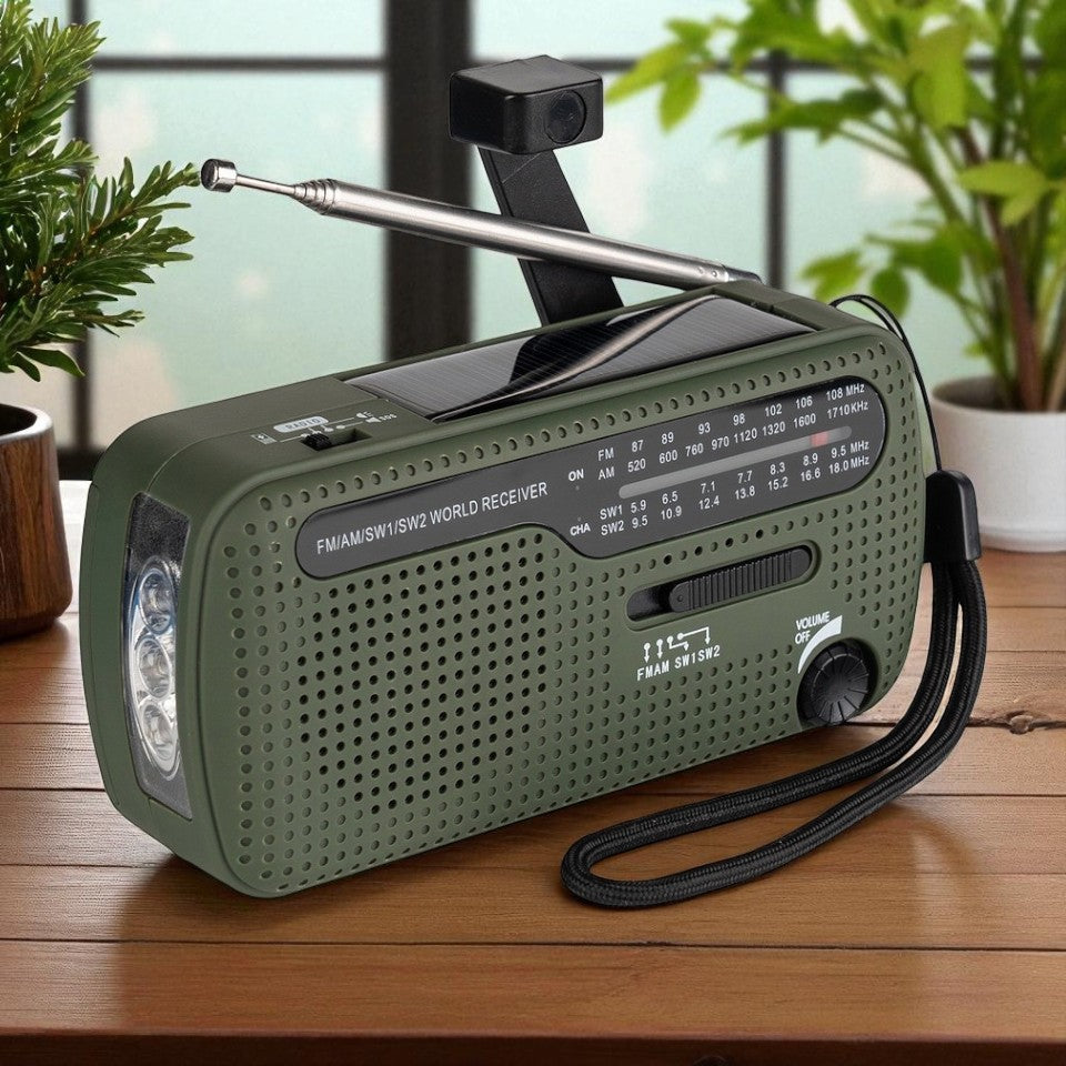Fosco Survival Radio - SW1/SW2/FM/AM (noodradio op AA batterijen)