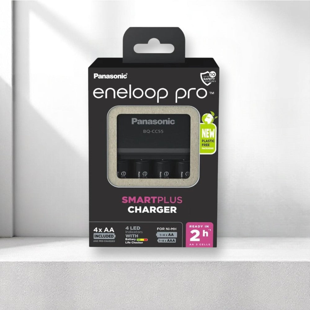 Eneloop CC55 Fast Charger w/ 4X AA 2500 mAh Eneloop Pro