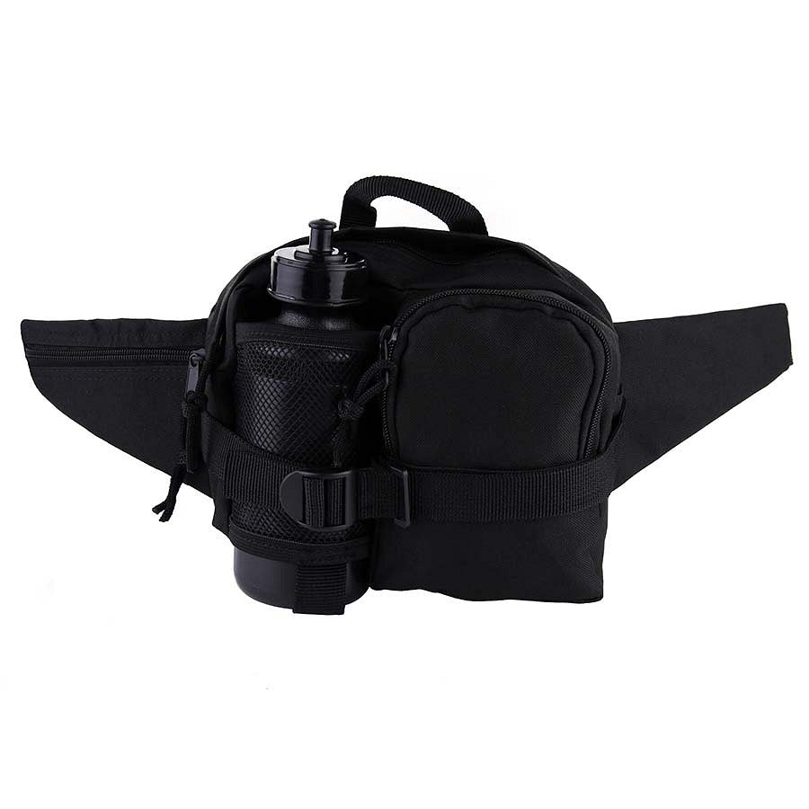 Heuptas met veldfles Zwart