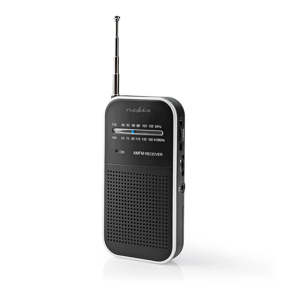 Nedis portable AM/FM radio 1.5W / black