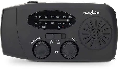 Nedis Emergency Radio AM/FM with Powerbank (black)