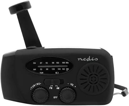 Nedis Emergency Radio AM/FM with Powerbank (black)