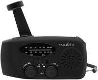Nedis Emergency Radio AM/FM with Powerbank (black)