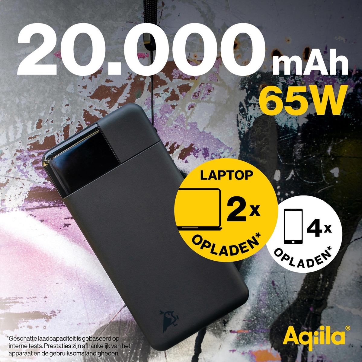 Aqiila Powerbird B20+ PowerBank 65W Black 20.000 mAh