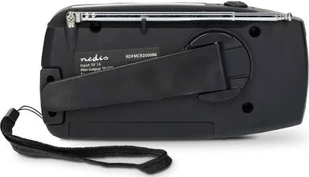 Nedis Emergency Radio AM/FM with Powerbank (black)
