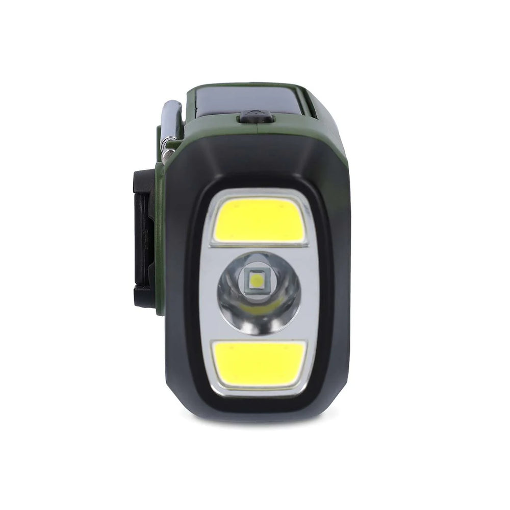 Nedis Noodradio - (DAB+ FM - Batterij Gevoed, Handslinger, Solar Powered, USB Gevoed, Wekker (groen/zwart)