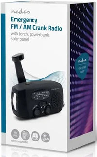 Nedis Emergency Radio AM/FM with Powerbank (black)