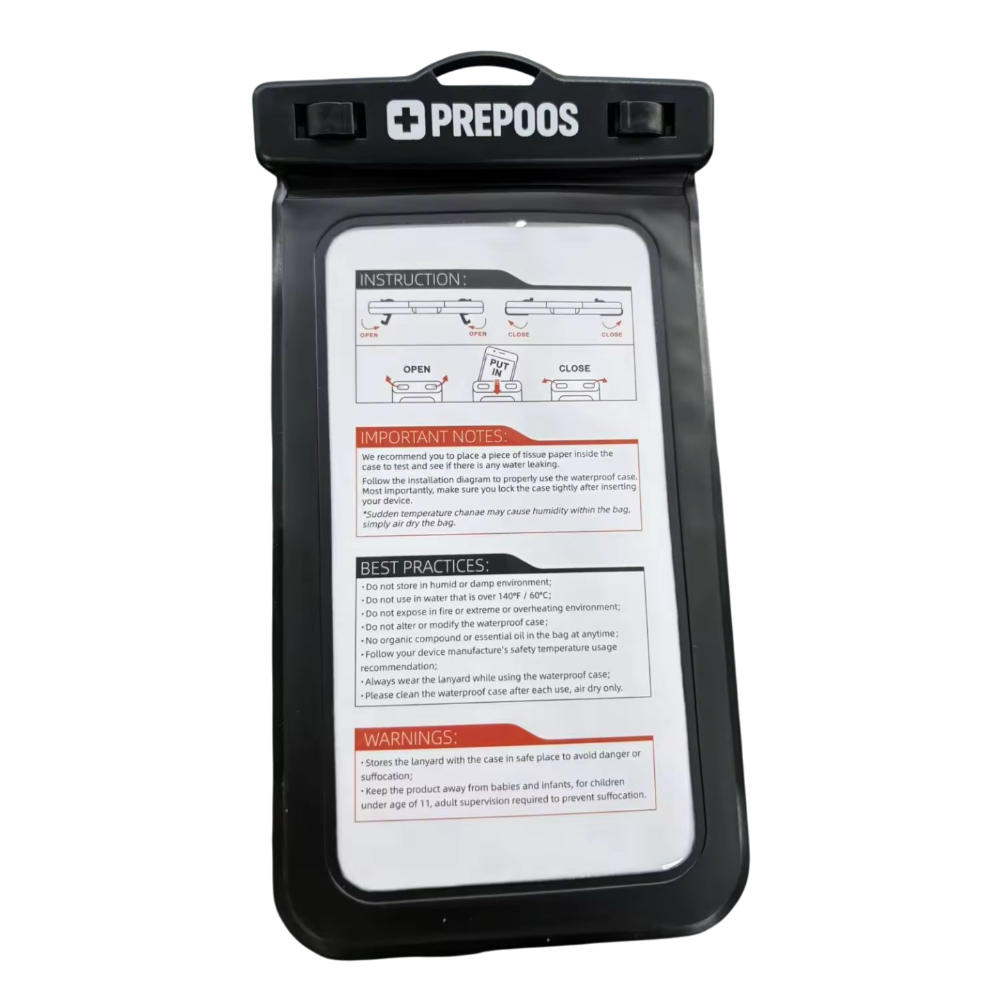 Prepoos waterdicht telefoon hoesje