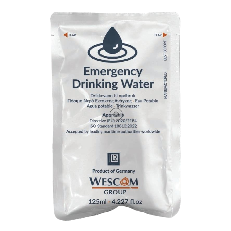 Wescom 24-uurs Noodrantsoen Drinkwater – 16 x 125 ml (2 liter)