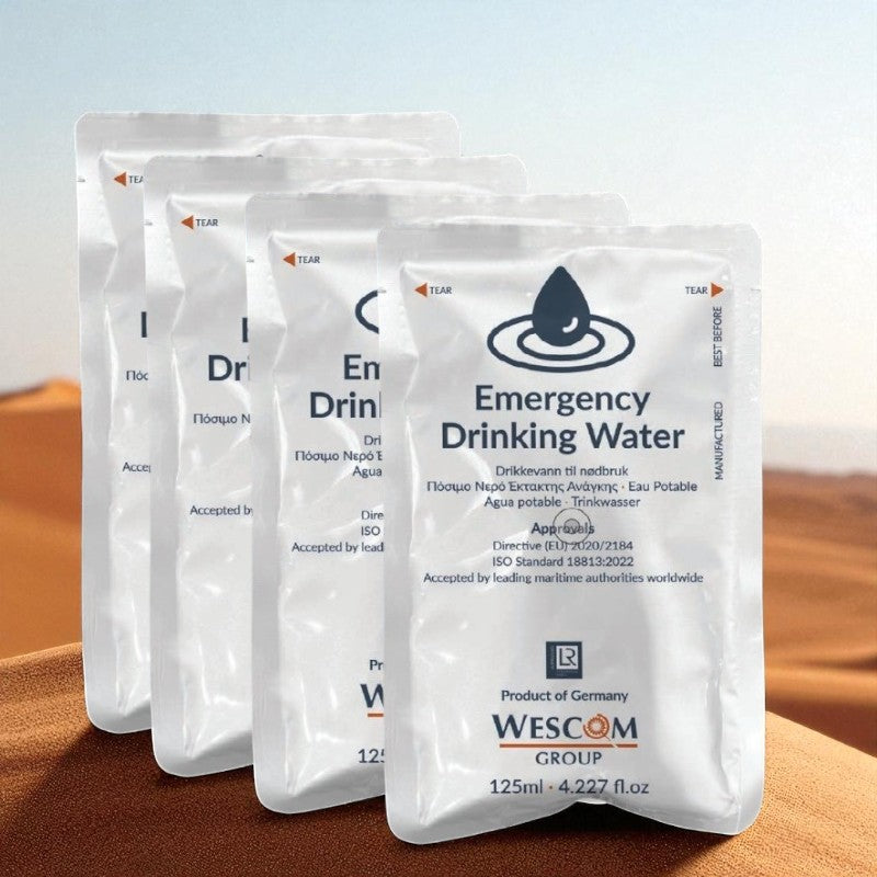 Wescom 24-uurs Noodrantsoen Drinkwater – 16 x 125 ml (2 liter)
